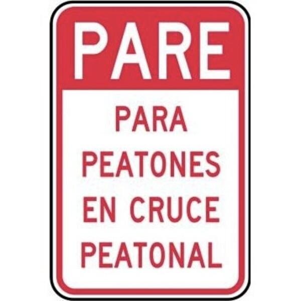 Accuform BICYCLE PEDESTRIAN SIGN STOP SHFRW494HP SHFRW494HP - main